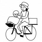 交通安全 自転車 親子 子供 春 秋